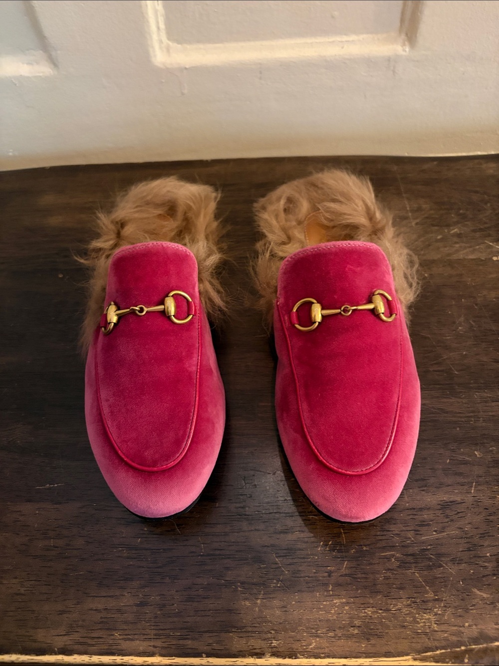 Gucci Velvet Princetown Loafers - Women's Slip-On Mules
